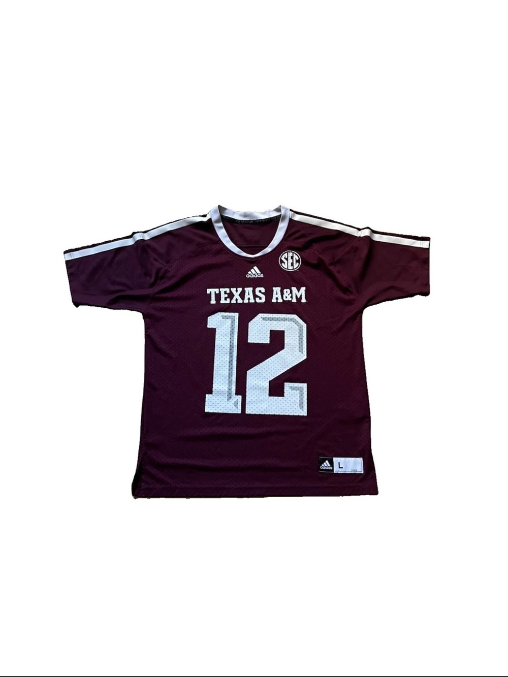Adidas Texas A&M Aggies 12th Man Football NCAA Jersey Size Large